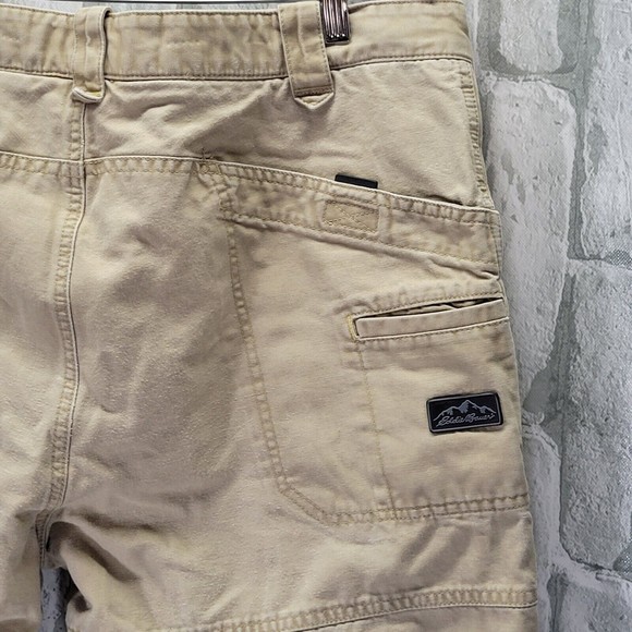 Eddie Bauer Heavy Duck Canvas Pants 38x32 Khaki Tan Outdoor Hiking Workwear - Picture 8 of 12